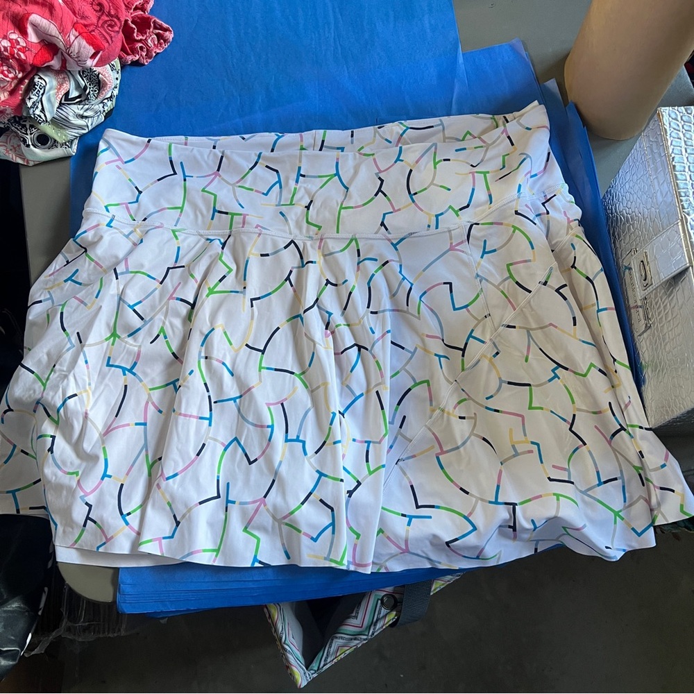 Like New! Athleta 💜 Size 3X Ace Printed Tennis Skort MultiColor High Waist